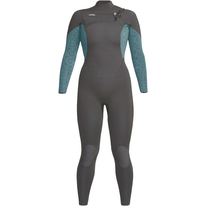 2024 Xcel Womens Comp 5/4mm Chest Zip Wetsuit WN54ZXC0 - Tinfoil Flower