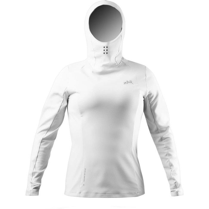 2023 Zhik Womens Motion Long Sleeve Hooded Top ATP-0100-W-PLT - Platinum