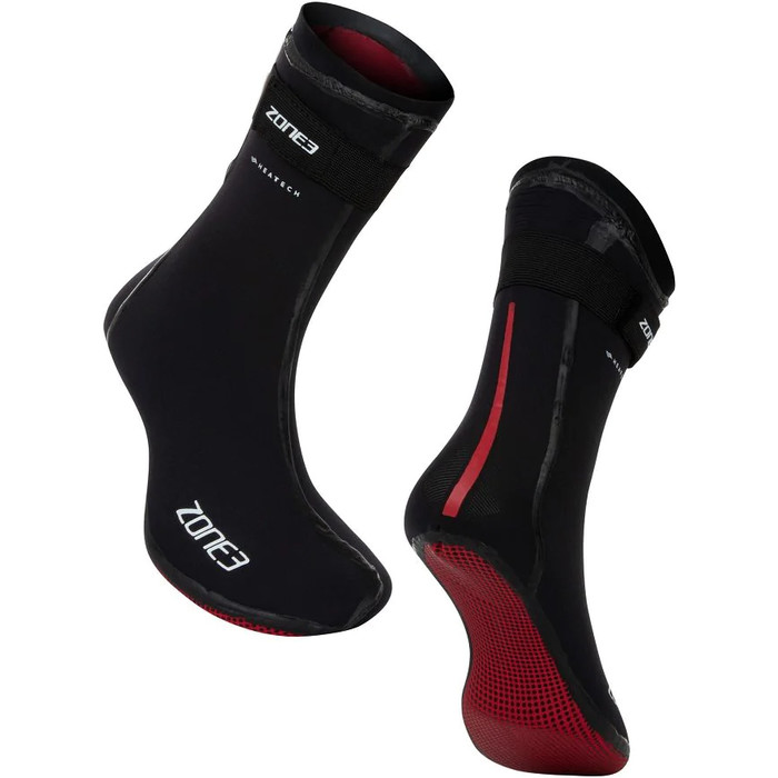 2024 Zone3 Neopreno Calor- Tech Warmth Socks Na18uhts101 - Negro / Rojo