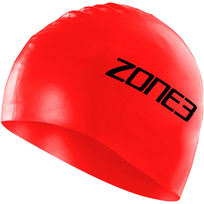 2024 Zone3 Gorro De Natacin De Silicona Sa18scap - Rojo