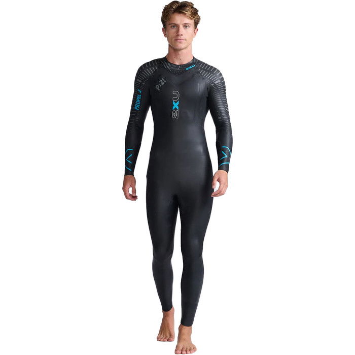 2024 2XU Mens P:2 Propel Swim Wetsuit MW4990c - Black / Aloha