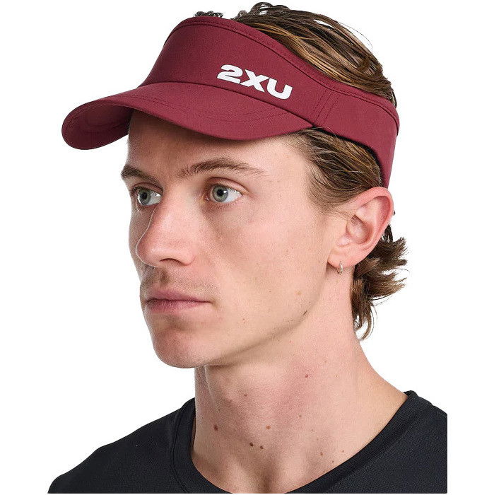 2023 2XU Run Visor UQ5686f - Truffle / White