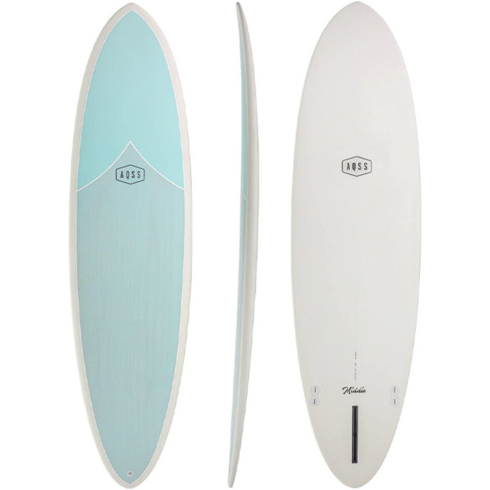 2024 AQSS Middie Midlength Surfboard 13094 - Blue / White