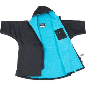 2024 Dryrobe Advance Junior Cambio De Manga Corta Robe V3 V3KSS - Black / Blue