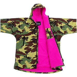 2024 Dryrobe Junior Advance Cambio De Manga Larga Robe V3 V3KSLSDA - Camo / Pink