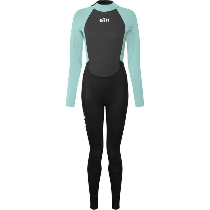 2024 Gill Womens Pursuit 4/3mm GBS Back Zip Wetsuit 5029W - Eggshell / Black