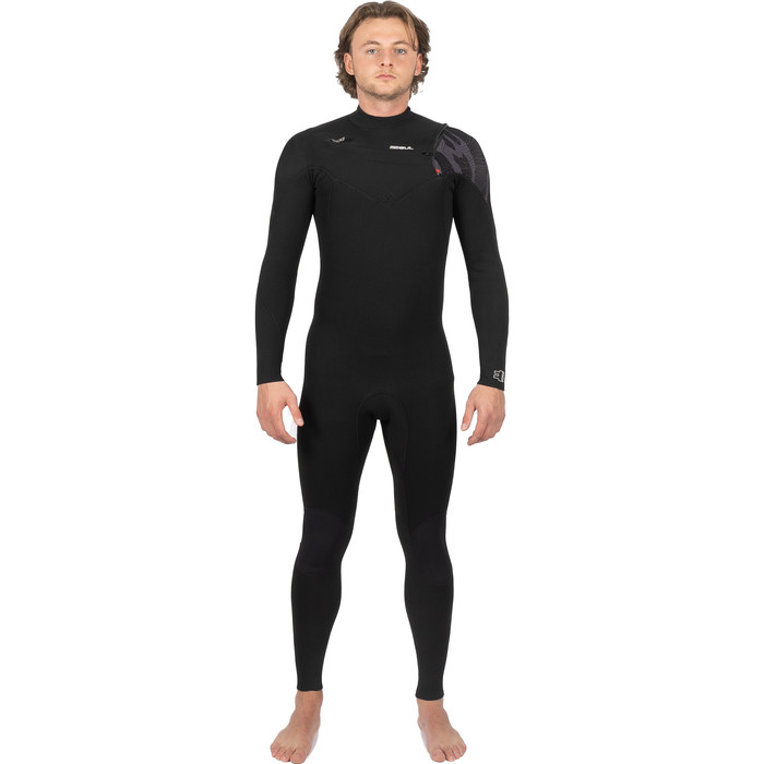 2024 Gul Mens Response Echo 3/2mm Chest Zip Wetsuit RE1327-C1 - Black / Contour Camo