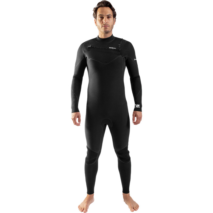 2024 Gul Mens Y39 Yamamoto 5/4mm Chest Zip Wetsuit YM1202-C1 - Black / Ripstop