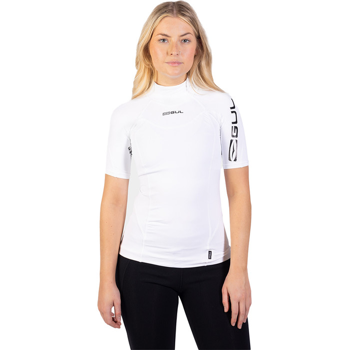 2024 Gul Womens Recore Short Sleeve UV Rashguard RG0330 - White