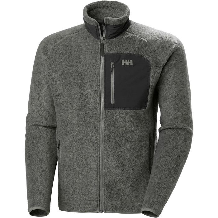 2023 Helly Hansen Hombres Panorama Pile Fleece Block Jacket 49460 - Concrete