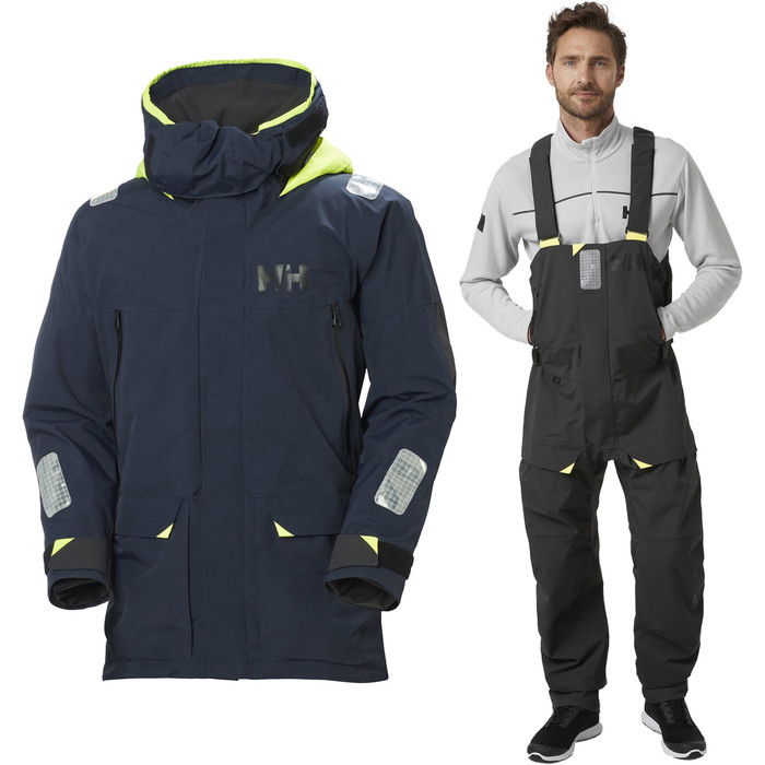 2024 Helly Hansen Mens Skagen Offshore Sailing Jacket & Trouser Combi Set 3425534254 - Ebony / Navy