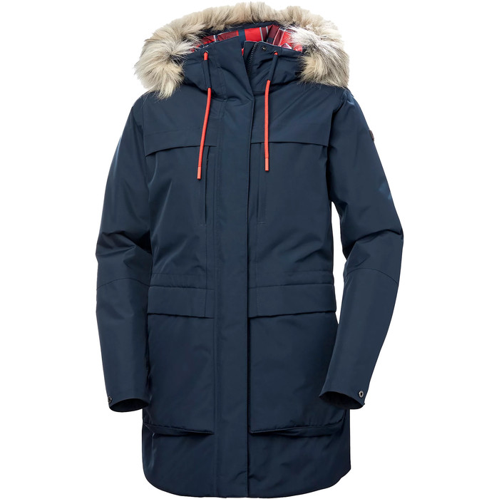 2023 Helly Hansen Mujer Coastal Parka Chaqueta 54012 - Navy