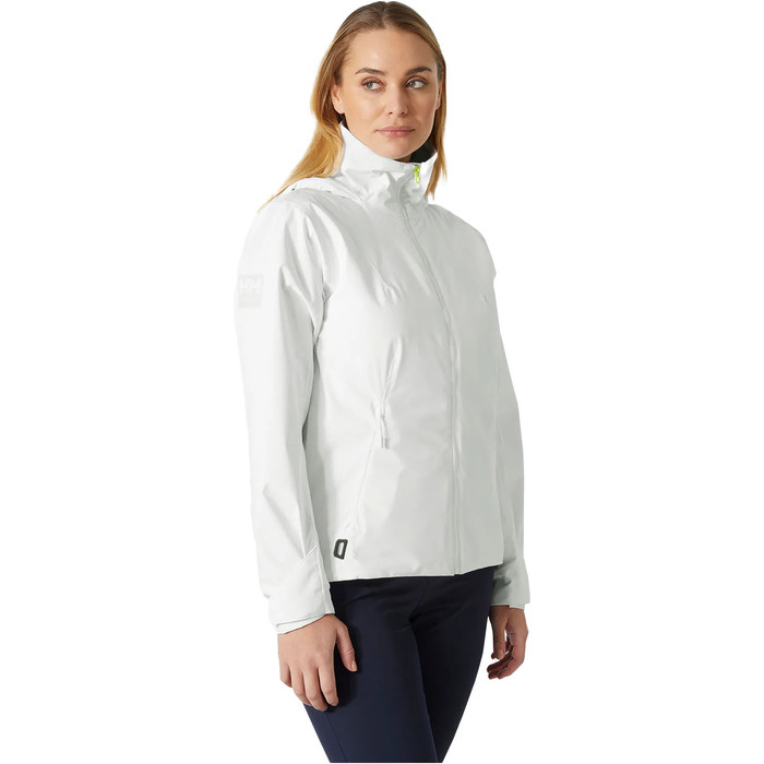 2023 Helly Hansen Womens HP Racing Lifaloft Hooded Sailing Jacket 34268 - White