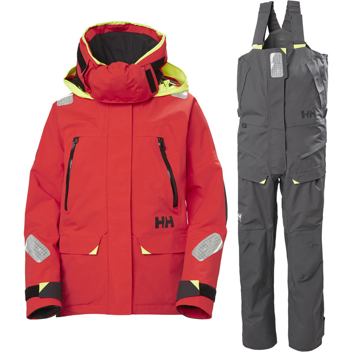 2024 Helly Hansen Para Mujer Skagen Conjunto Combinado Chaqueta Y Pantaln Offshore 3425634257 - bano / Rojo Alerta