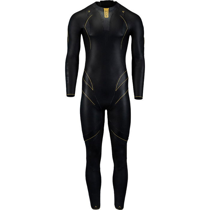 2024 Huub Hombres Alchemy 3/5mm Back Zip Swim Neopreno ALCHEMY1 - Black / Grey / Gold