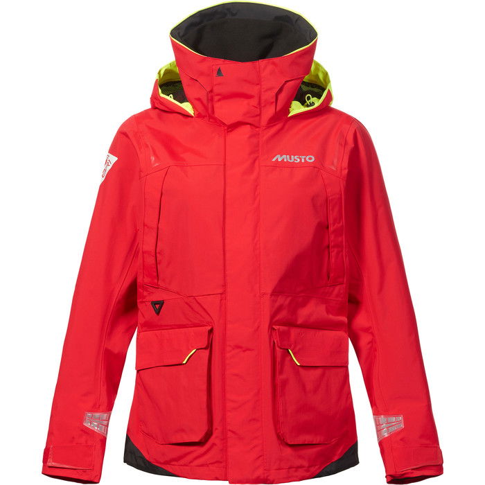 2024 Musto Mujer Br1 Chaqueta Channel 82405 - Rojo Verdadero