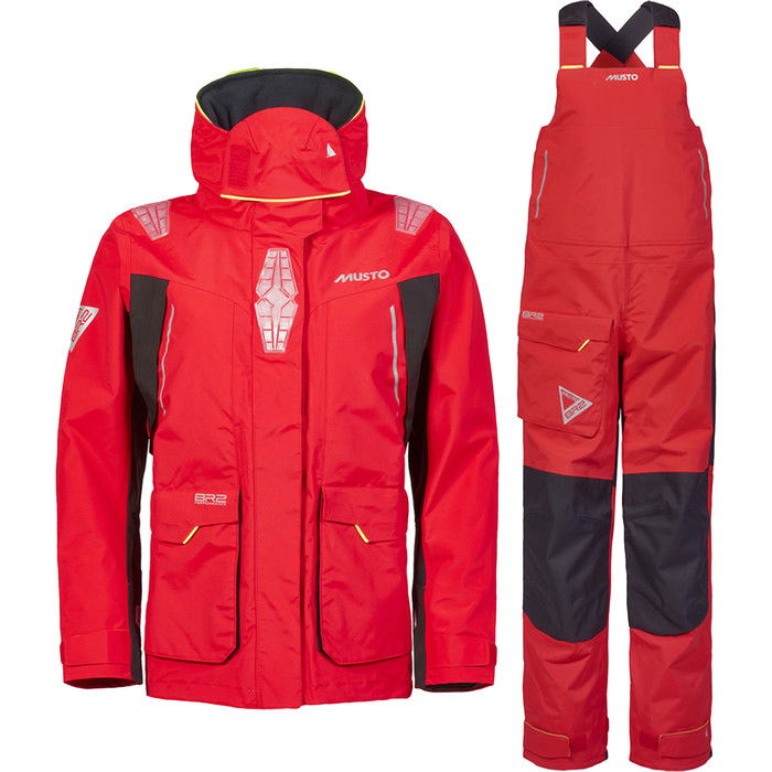 2024 Musto Mujer BR2 Conjunto Combinado De Chaqueta Y Pantaln De Vela Offshore 2.0 4054182085 - Red