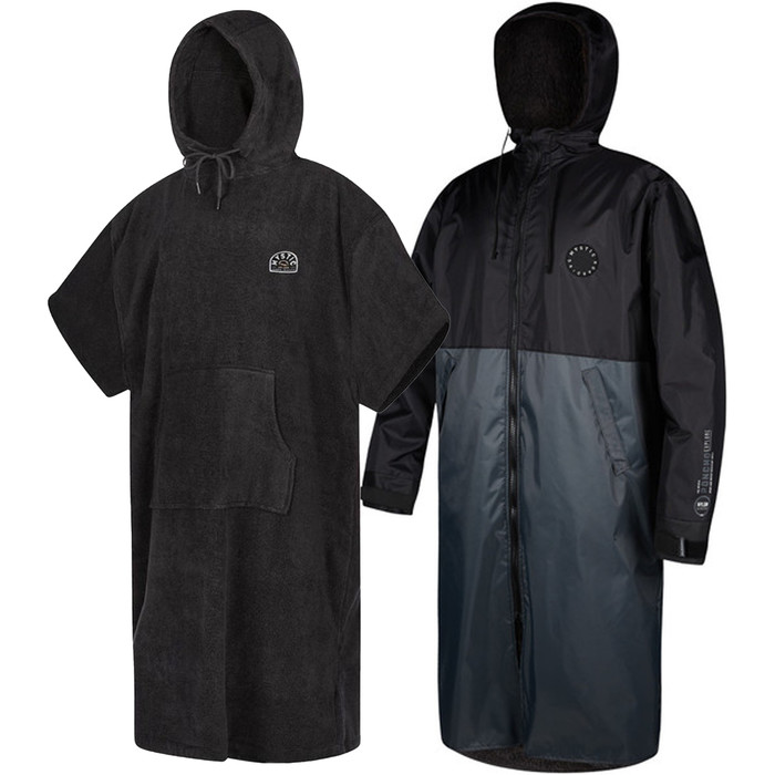 2023 Mystic Deluxe Explore Waterproof Changing Robe & Velour Changing Robe Poncho Bundle 21009338 - Black