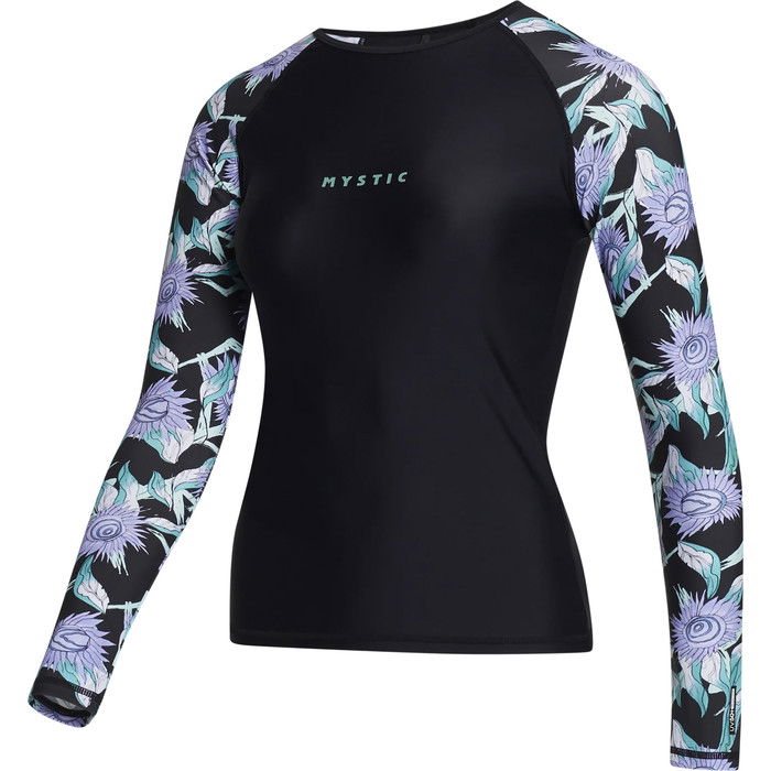 2023 Mystic Womens Jayde Long Sleeve Rash Vest 35001.230159 - Black