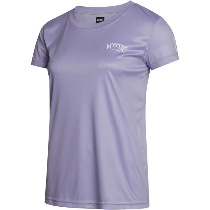 2023 Mystic Womens Jayde Short Sleeve Loose Quickdry Rash Vest 35001.230157 - Dusty Lilac