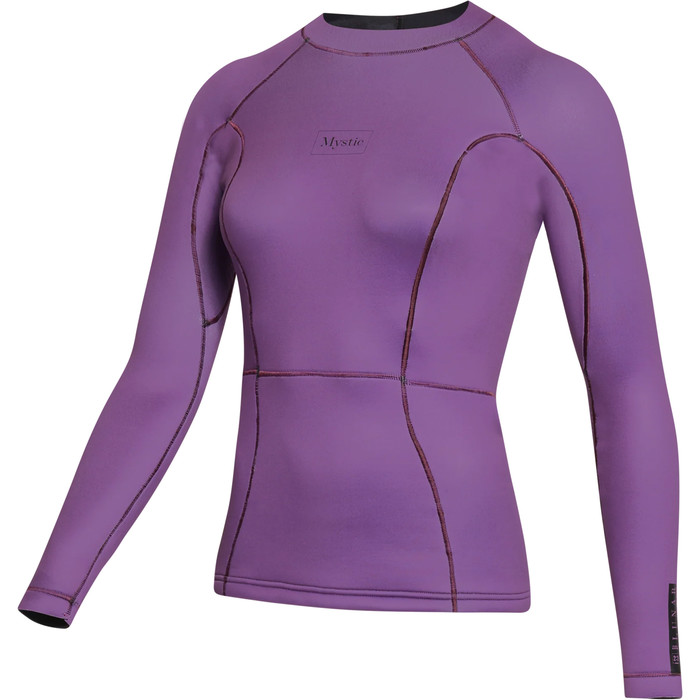 2023 Mystic Womens Lunar Long Sleeve 2mm Wetsuit Top 35001.230145 - Sunset Purple