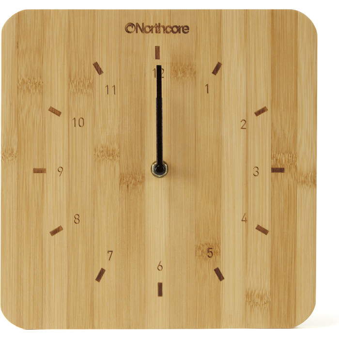 2024 Northcore Reloj de pared de bamb NOCO88F - Madera