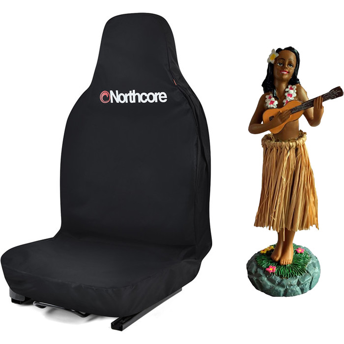 2024 Northcore Funda impermeable para el asiento del coche y mueco hawaiano para el salpicadero Bundle NCHW - Negro