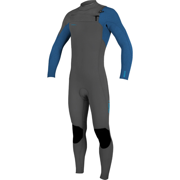 2024 O'Neill Youth Hyperfreak 5/4mm+ Chest Zip GBS Wetsuit 5381 - Graph / Smoke / Baliblue