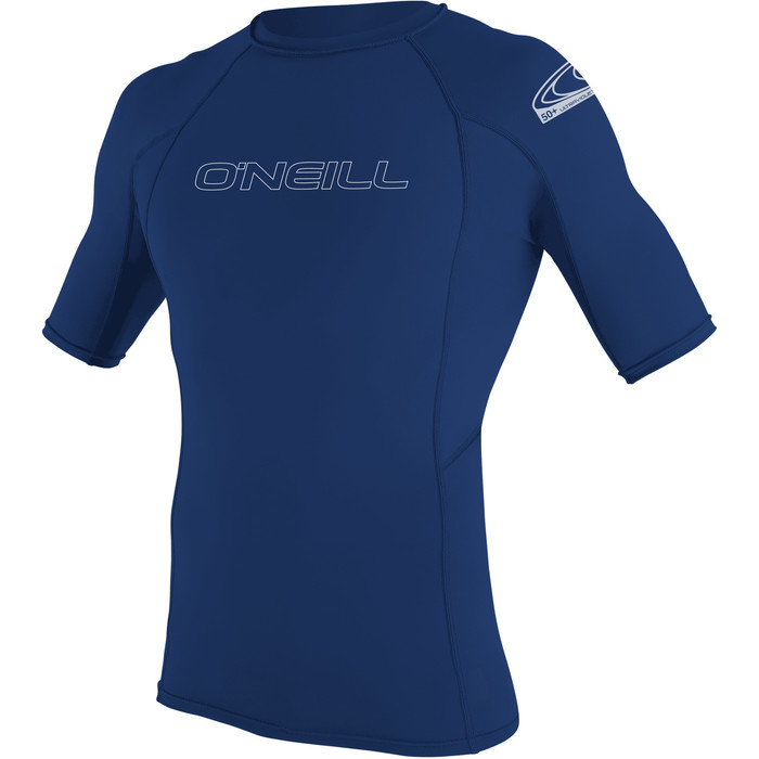 2024 O'Neill Mens Basic Skins Short Sleeve Rash Vest 3341 - Navy