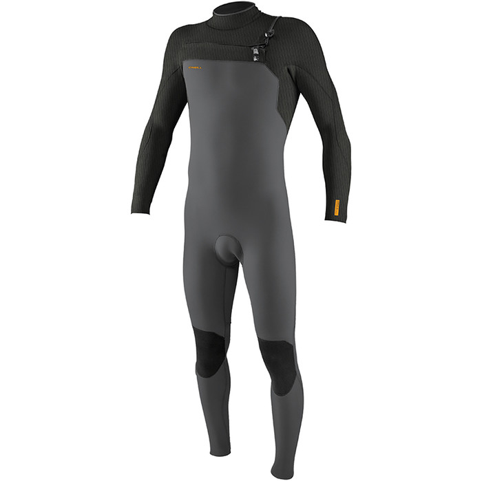 2024 O'Neill Mens Hyperfreak 3/2+mm Chest Zip GBS Wetsuit 5343 - Smoke / Raven