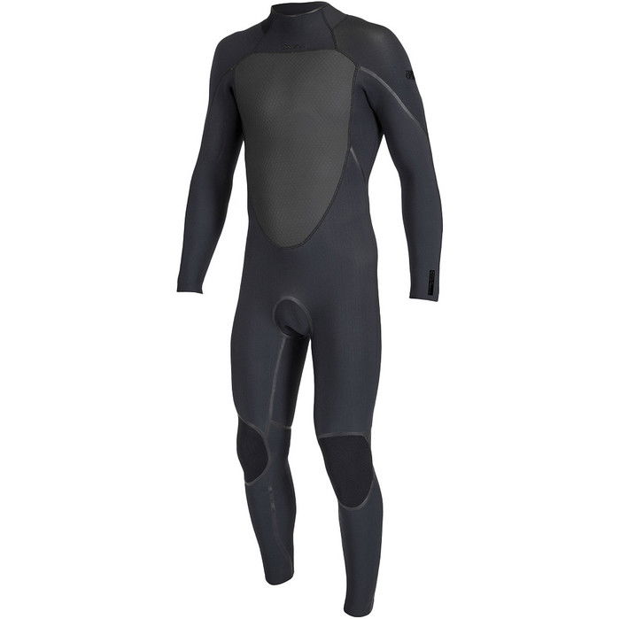 2024 O'Neill Hombres Psycho Tech 5/4mm+ Back Zip Neopreno 5543 - Black