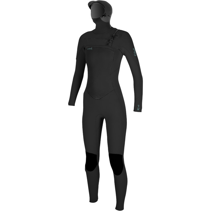 2024 O'Neill Mujer Epic 6/5/4mm Chest Zip Con Capucha Neopreno 5378 - Black