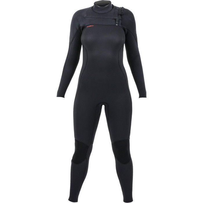 2024 O'Neill Womens Hyperfreak+ 5/4mm Chest Zip Wetsuit 5374 - Black