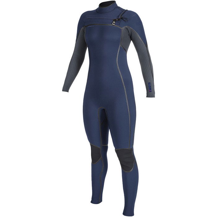 2024 O'Neill Mujer Hyperfreak Fire 3/2mm+ Chest Zip Neopreno 5519 - Navy / Shade