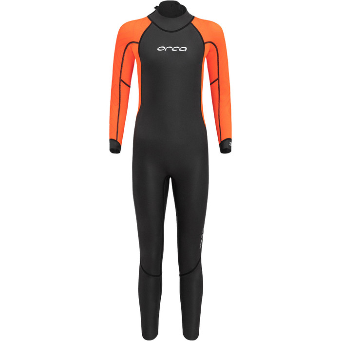 2024 Orca Junior Vitalis Squad Hi-Vis Swim Wetsuit NN971201 - Black