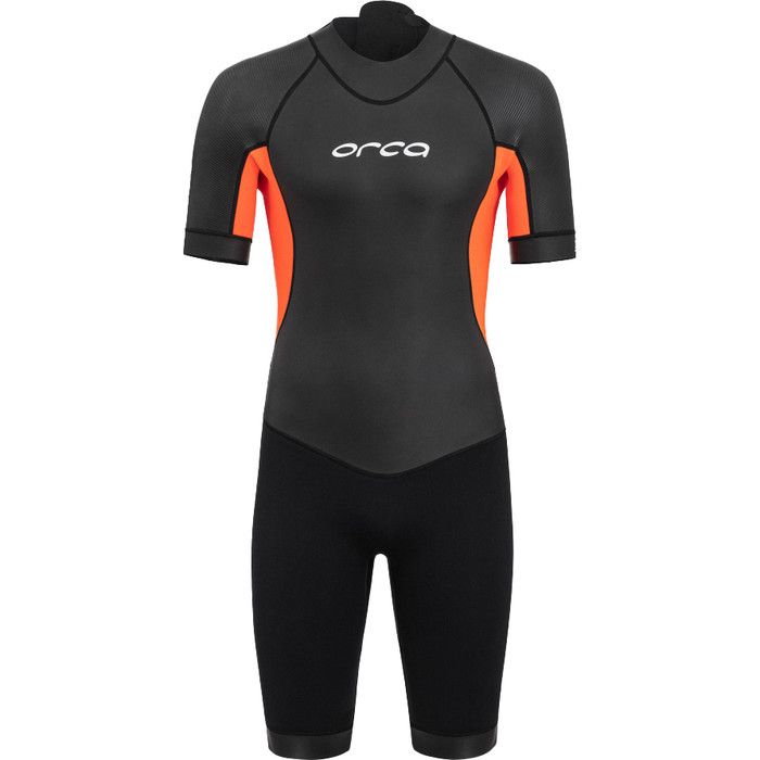 2024 Orca Hombres Vitalis Back Zip Open Water Swim Shorty Neopreno NN2Y0 - Black