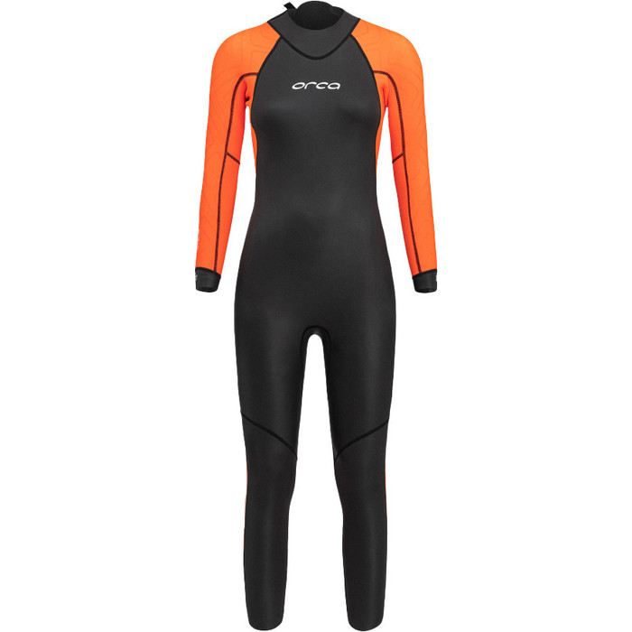 2024 Orca Mujer Vitalis Hi-Vis Back Zip Open Water Swim Neopreno NN674601 - Black