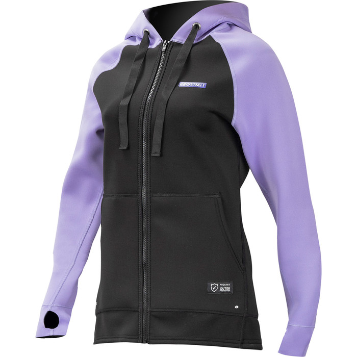 2024 Prolimit Womens PG 1.5mm Neoprene SUP Hoodie 400.14715.040 - Black / Lavender