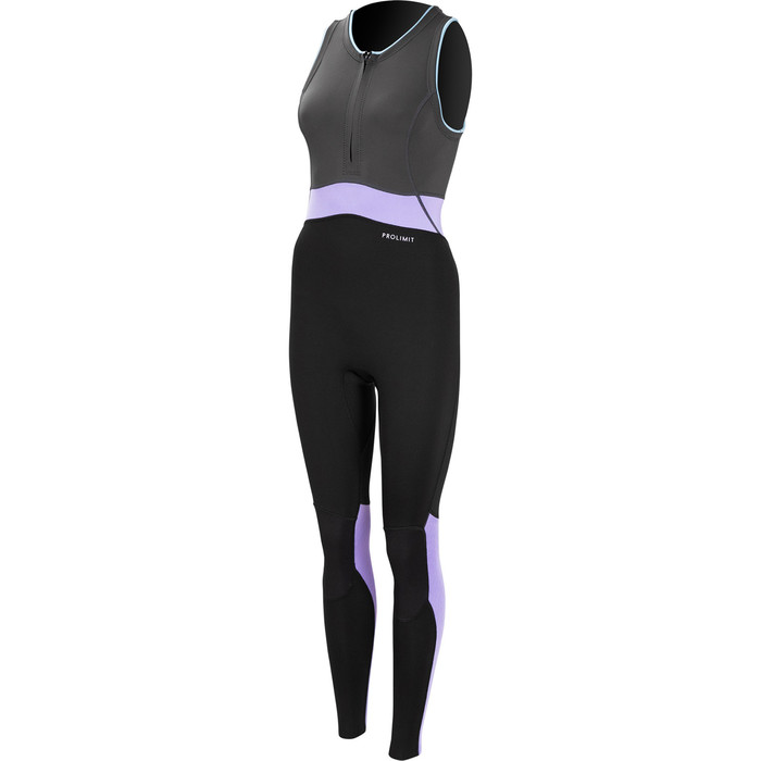 2024 Prolimit Mujer Zodiac Airmax 1.5mm SUP Long John Front Zip Neopreno 400.14725.040 - Black / Lavender