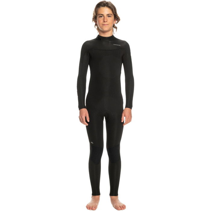 2023 Quiksilver Chicos Marathon Sessions 3/2mm Chest Zip Neopreno EQBW103092 - Black