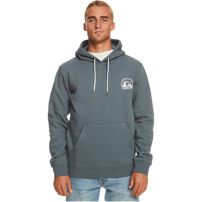 2023 Quiksilver Mens Clean Circle Sudadera con capucha EQYFT04831 - Pizarra oscura