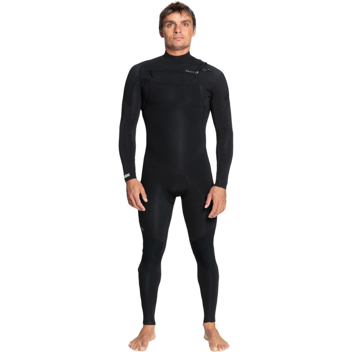 2024 Quiksilver Mens Everyday Sessions 4/3mm Chest Zip Wetsuit EQYW103201 - Black