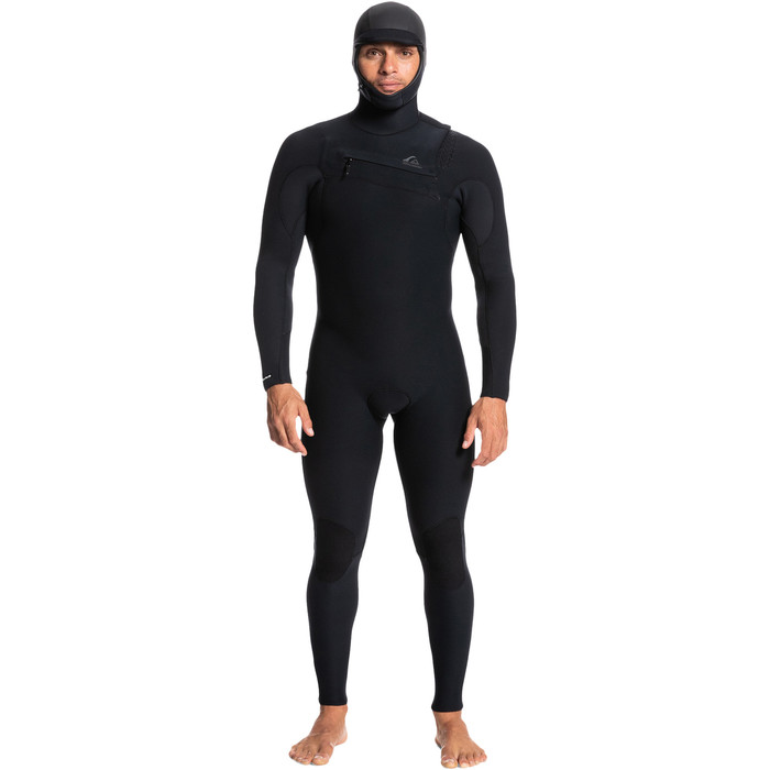 2023 Quiksilver Mens Highline 5/4/3mm GBS Chest Zip Hooded Wetsuit EQYW203034 - Black