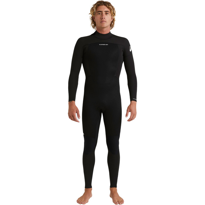 2024 Quiksilver Hombres Prologue 4/3mm Back Zip Neopreno EQYW103221 - Black