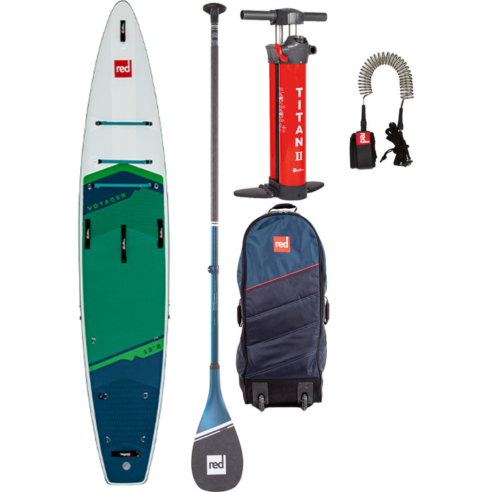 2023 Red Paddle Co 13'2 Voyager Plus Stand Up Paddle Board, Bolsa, Remo, Bomba y Correa - Paquete Prime