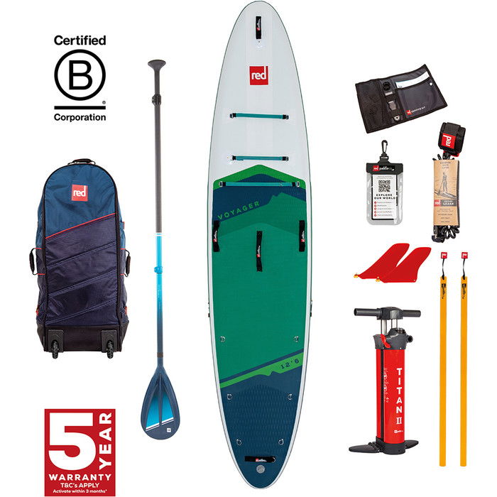 2024 Red Paddle Co 12'6'' Voyager Msl Stand Up Paddle Board Bolsa, Bomba, Remo Y Correa Paquete Resistente 001-012-002-0078 - Ve