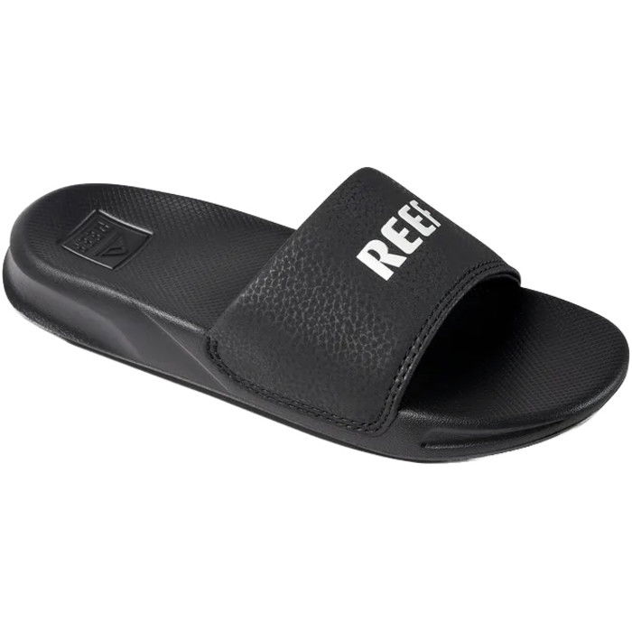 2024 Chanclas Reef One Slider Para Nios Cj2063 - Reef Negro / Blanco