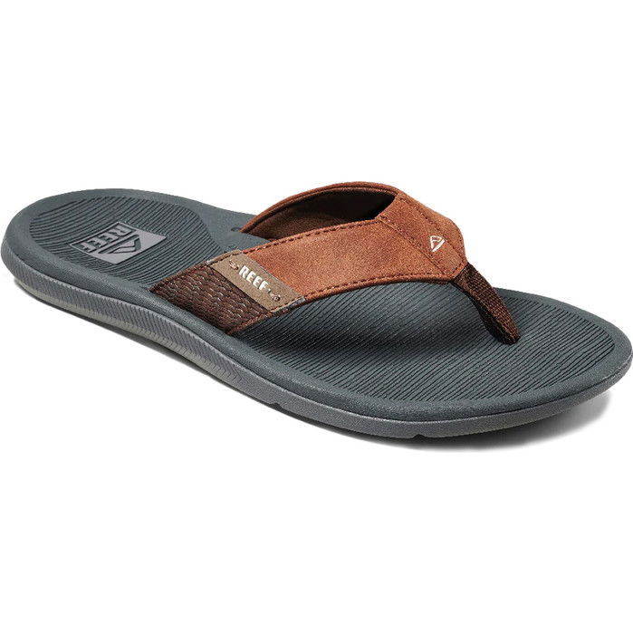 2024 Reef Chanclas Santa Ana Para Hombre Ci5835 - Gris / Fuego