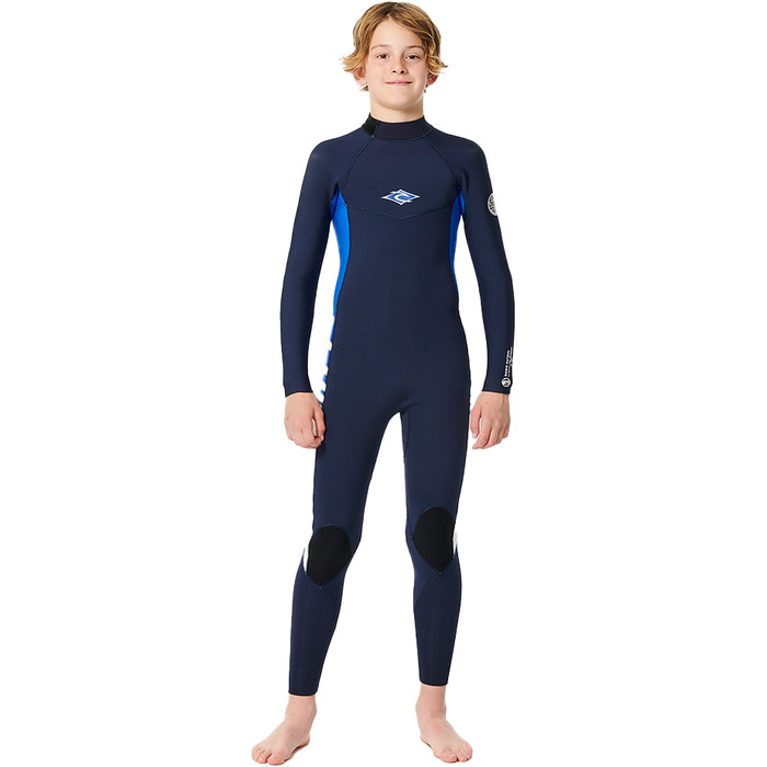 2024 Rip Curl Junior Dawn Patrol 4/3mm Back Zip Neopreno 115GFS - Navy