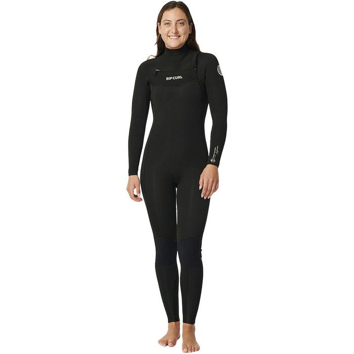 2024 Rip Curl Mujer Dawn Patrol Performance 5/3mm Chest Zip Neopreno 152WFS - Black